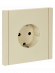 IEK FORTE&PIANO Розетка 1-местная с заземлением без защитных шторок винтовое крепление 16А FP416 ваниль , FP-R11-16-K10