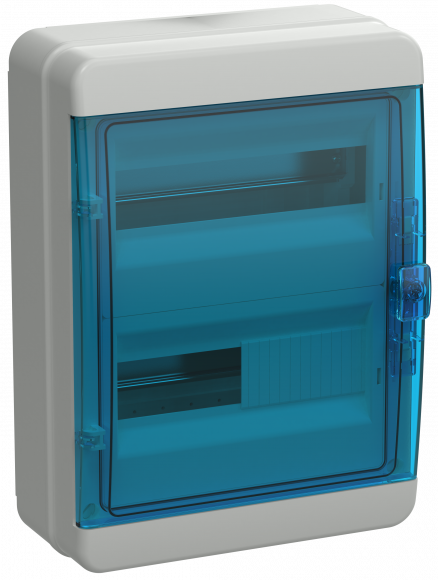 IEK TEKFOR Корпус пластиковый КМПн-24 IP65 синяя прозрачная дверь IEK, TF5-KP72-N-24-65-K03-K07