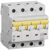 KARAT Автоматический выключатель ВА47-60M 4P B 50А 6кА IEK, MVA31-4-050-B