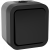 TORS Выключатель кнопочный 10А IP55 TS110 графит IEK, TS-V14-0-10-55-K53