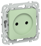 FLITE Розетка без заземления без защитных шторок 10А РС01-0-ФлФ фисташковый IEK, FI-R10-10-K93