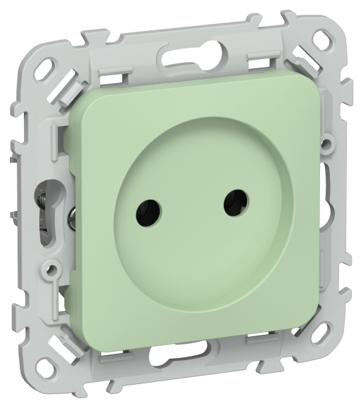 IEK FLITE Розетка без заземления без защитных шторок 10А РС01-0-ФлФ фисташковый IEK, FI-R10-10-K93