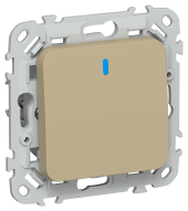 FLITE Выключатель 1-клавишный с индикацией 10А ВС11-1-1-ФлХ хаки IEK, FI-V10-1-10-1-K59