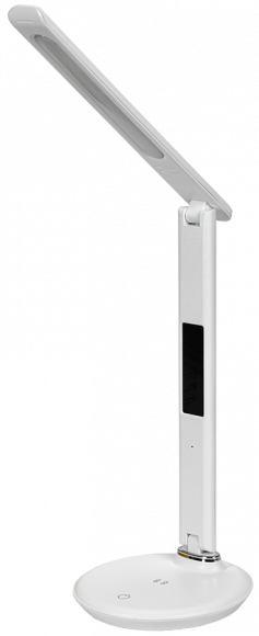 IEK LIGHTING Светильник светодиодный настольный 2011 7Вт на подставке QI-заряд USB-выход кожа белый IEK, LDNL0-2011-1-QI-7-K01