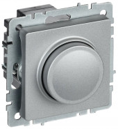 BRITE Светорегулятор поворотно-нажимной 600Вт СС10-1-0-БрА алюминий IEK, BR-D20-0600-K47
