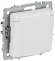 IEK BRITE Розетка 1-местная с заземлением с защитными шторками и крышкой 16А IP20 РСбш10-3-БрАБ арктический белый IEK, BR-R16-16-K91