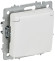IEK BRITE Розетка 1-местная с заземлением с защитными шторками и крышкой 16А IP20 РСбш10-3-БрАБ арктический белый IEK, BR-R16-16-K91