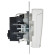 IEK BRITE Розетка 1-местная с заземлением с защитными шторками и крышкой 16А IP20 РСбш10-3-БрАБ арктический белый IEK, BR-R16-16-K91