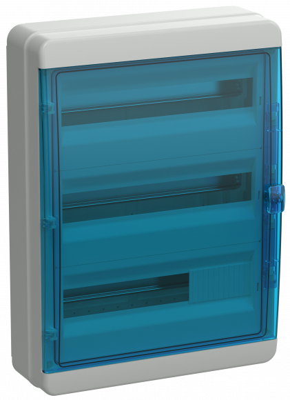 IEK TEKFOR Корпус пластиковый КМПн-54 IP65 синяя прозрачная дверь IEK, TF5-KP72-N-54-65-K03-K07