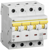 KARAT Автоматический выключатель ВА47-60M 4P B 63А 6кА IEK, MVA31-4-063-B