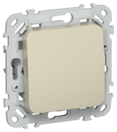 FLITE Выключатель 1-клавишный 10А ВС11-1-0-ФлШ шампань IEK, FI-V10-0-10-1-K37