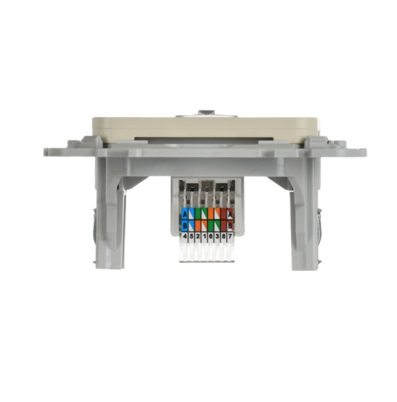 IEK FLITE Розетка компьютерная RJ45 категория 5Е UTP РК5е-1-0-ФлСл сливочный IEK, FI-K12-1-K86
