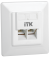 IEK ITK Внутренняя инф. розетка RJ45 кат. 6 UTP 2 порта, CS2-1C06U-2-1