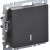 BRITE Выключатель 1-клавишный с индикацией 10А ВС10-1-1-БрЧ черный IEK, BR-V10-1-10-K02