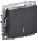 IEK BRITE Выключатель 1-клавишный с индикацией 10А ВС10-1-1-БрЧ черный IEK, BR-V10-1-10-K02