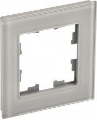 BRITE Рамка 1 -местная РУ-1-2-БрД стекло дымчатый , BR-M12-G-K30
