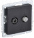 IEK BRITE Розетка двойная TV+SAT РТВ/РСп12-БрЧ черный , BR-AF20-O-K02