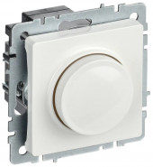 BRITE Светорегулятор поворотно-нажимной 600Вт СС10-1-0-БрБ белый IEK, BR-D20-0600-K01