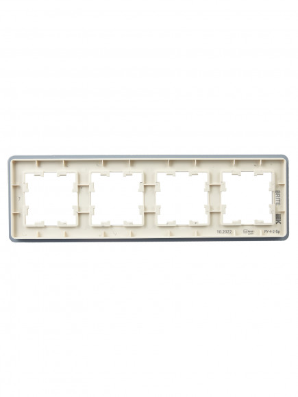 IEK BRITE Рамка 4-местная РУ-4-2-Бр стекло песчаный RE , BR-M42-G-41-K98