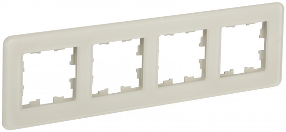 IEK BRITE Рамка 4-местная РУ-4-2-Бр стекло песчаный RE IEK, BR-M42-G-41-K98