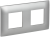 IEK SKANDY Рамка 2-местная SK-F02S серебряный , SK-M22-K23
