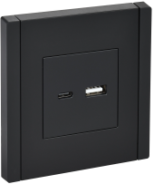 FORTE&PIANO Розетка USB A+C 3,1А FP150 черный , FP-U22-D31-K02 FORTE&PIANO Розетка USB A+C 3,1А FP150 черный , FP-U22-D31-K02