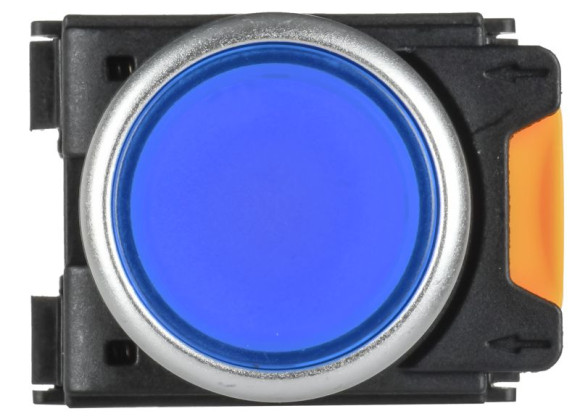 IEK Кнопка с подсветкой d=22мм 1NO+1NC синяя MASTER IEK, MI-BT60-11D-3-12-K07