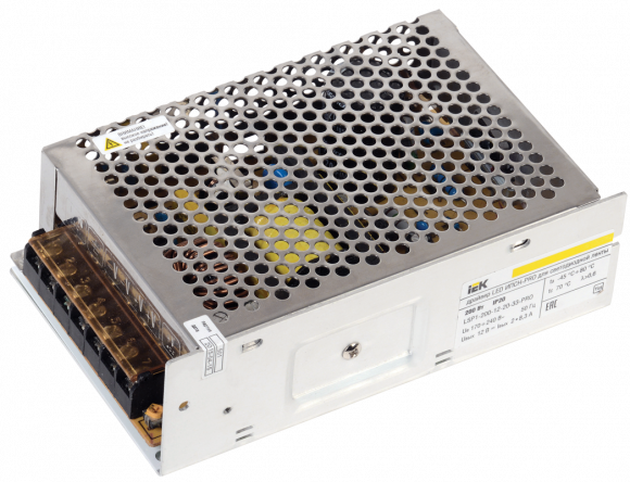 IEK Драйвер LED ИПСН-PRO 200Вт 12 В блок - клеммы IP20 IEK, LSP1-200-12-20-33-PRO
