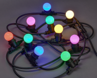 LIGHTING Гирлянда белт-лайт 5м 10 цветных ламп IP65 черный шнур 3м 230В транзит IEK, LGDU601-3-010-05-B-S-65