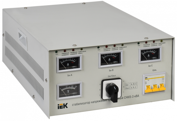 IEK Стабилизатор напряжения СНИ3-3 кВА трехфазный IEK, IVS10-3-03000