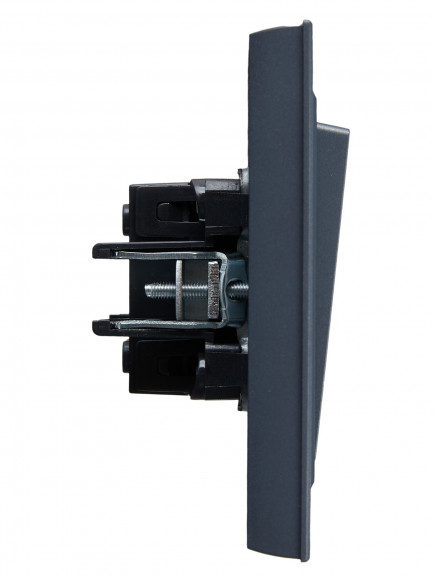 IEK BRITE Выключатель 1-клавишный 10А в сборе ВСР10-1-0-БрМ маренго , BR-V10-0-10-K35-F