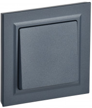 BRITE Выключатель 1-клавишный 10А в сборе ВСР10-1-0-БрМ маренго , BR-V10-0-10-K35-F