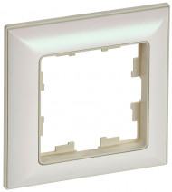 BRITE Рамка 1-местная РУ-1-Бр бежевый/жемчужный , BR-M12-12-1-K10