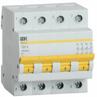 KARAT Выключатель нагрузки (мини-рубильник) ВН-32 4P 125А IEK, MNV10-4-125