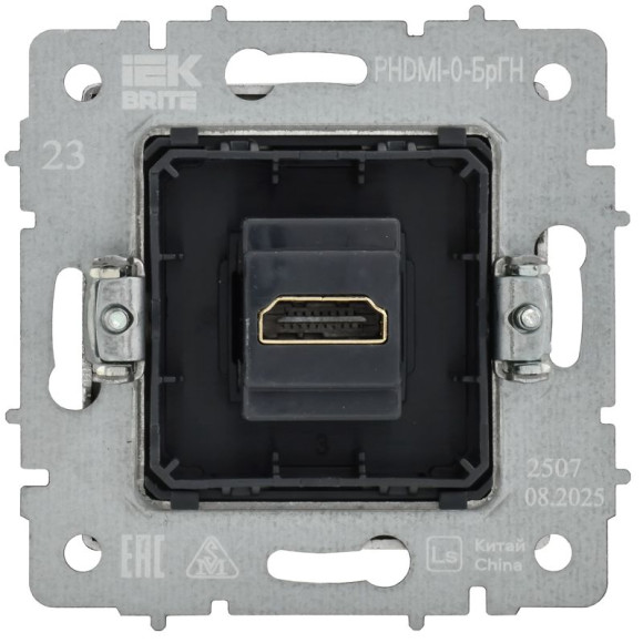 IEK BRITE Розетка HDMI РHDMI-0-БрГН металл хром/никель IEK, BR-H10-M-K23 IEK BRITE Розетка HDMI РHDMI-0-БрГН металл хром/никель IEK, BR-H10-M-K23
