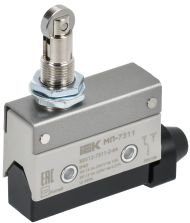 Микропереключатель концевой МП-7311 горизонтальный толкатель с нажимным роликом резьбовое крепление IP40 IEK, KKV12-7311-2-64