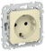 IEK FLITE Розетка с заземлением с защитными шторками безвинтовое крепление 16А РСш11-1-ФлН навахо IEK, FI-R14-16-1-K87