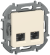 IEK IEKINSPIRIA Розетка компьютерная двойная RJ45 категория 5Е UTP 6738361 слоновая кость IEK