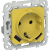 FLITE Розетка 1-местная с заземлением с защитными шторками 16А с USB A+A 3,1А безвинтовое крепление РСЮша11-1-ФлЖК желтый карри IEK, FI-R14-16-1-U21-D31-K44