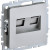 BRITE Розетка компьютерная двойная RJ45 кат.5E РК10-2-БрА алюминий IEK, BR-K20-1-K47