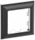 IEK BRITE Рамка 1-местная РУ-1-Бр хром/черный IEK, BR-M12-12-2-K23