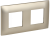 IEK SKANDY Рамка 2-местная SK-F02Sh шампань , SK-M22-K37