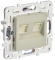 IEK SKANDY Розетка двойная TV+RJ45 кат.6 SK-A15B бежевый , SK-AK20-2-K10