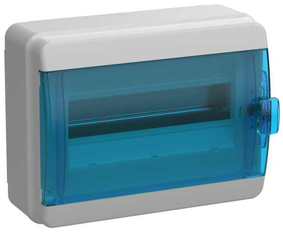 IEK TEKFOR Корпус пластиковый КМПн-12 IP65 синяя прозрачная дверь IEK, TF5-KP72-N-12-65-K03-K07