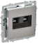 IEK BRITE Розетка компьютерная двойная RJ45 кат.6 РК11-2-БрГН металл хром/никель IEK, BR-K20-2-M-K23