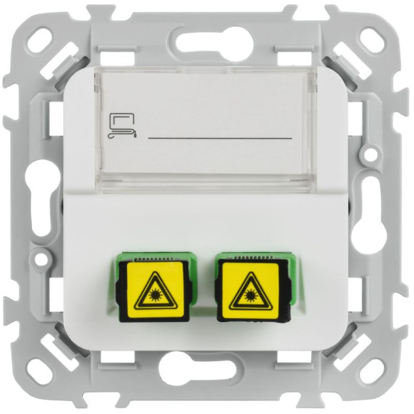 IEK FLITE Розетка 2-местная оптоволоконная РОВ-2-ФлБ белый IEK, FI-KO20-K01