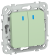 IEK FLITE Выключатель 2-клавишный проходной с индикацией 10А ВС62-1-1-ФлФ фисташковый IEK, FI-V22-1-10-1-K93