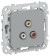 IEK FLITE Розетка RCA РАрса-ФлС серый IEK, FI-R10-K03