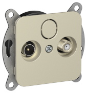 FLITE Розетка 2-местная TV+SAT экранированная оконечная РТВс-2-1-1-ФлШ шампань IEK, FI-AF23-O-K37