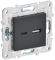 IEK SKANDY Розетка USB A+C 18Вт SK-R13G графит , SK-U22-018-K53